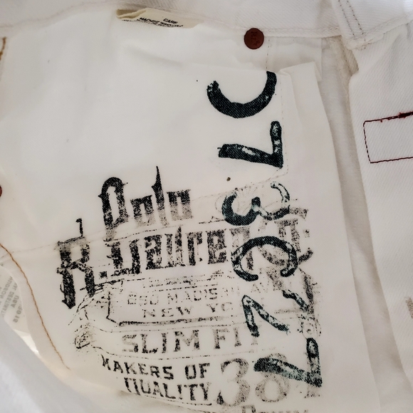 Polo Ralph Lauren Men's Varick Slim Straight Jeans White ✨️🆕️  sz32/34 - Picture 6 of 9